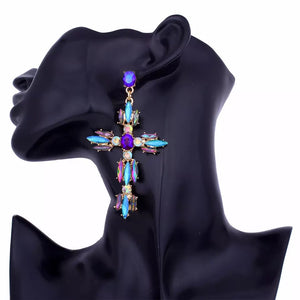 Cross Rhinestone Drop